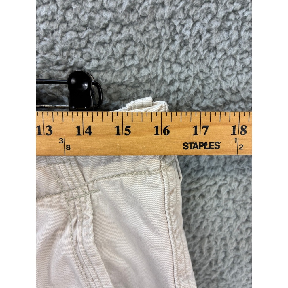 Abercrombie & Fitch Drawstring Cargo Shorts Mens 31 Cream Pockets Y2K - Picture 6 of 13